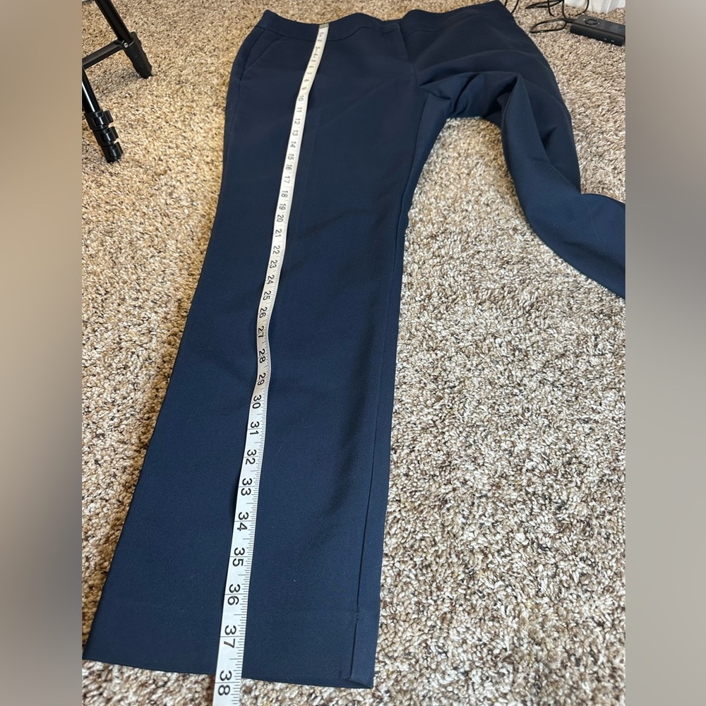 Ann Taylor Factory Navy Stretch Slim Ankle Pants Zip Hook Size 10 - Picture 10 of 10